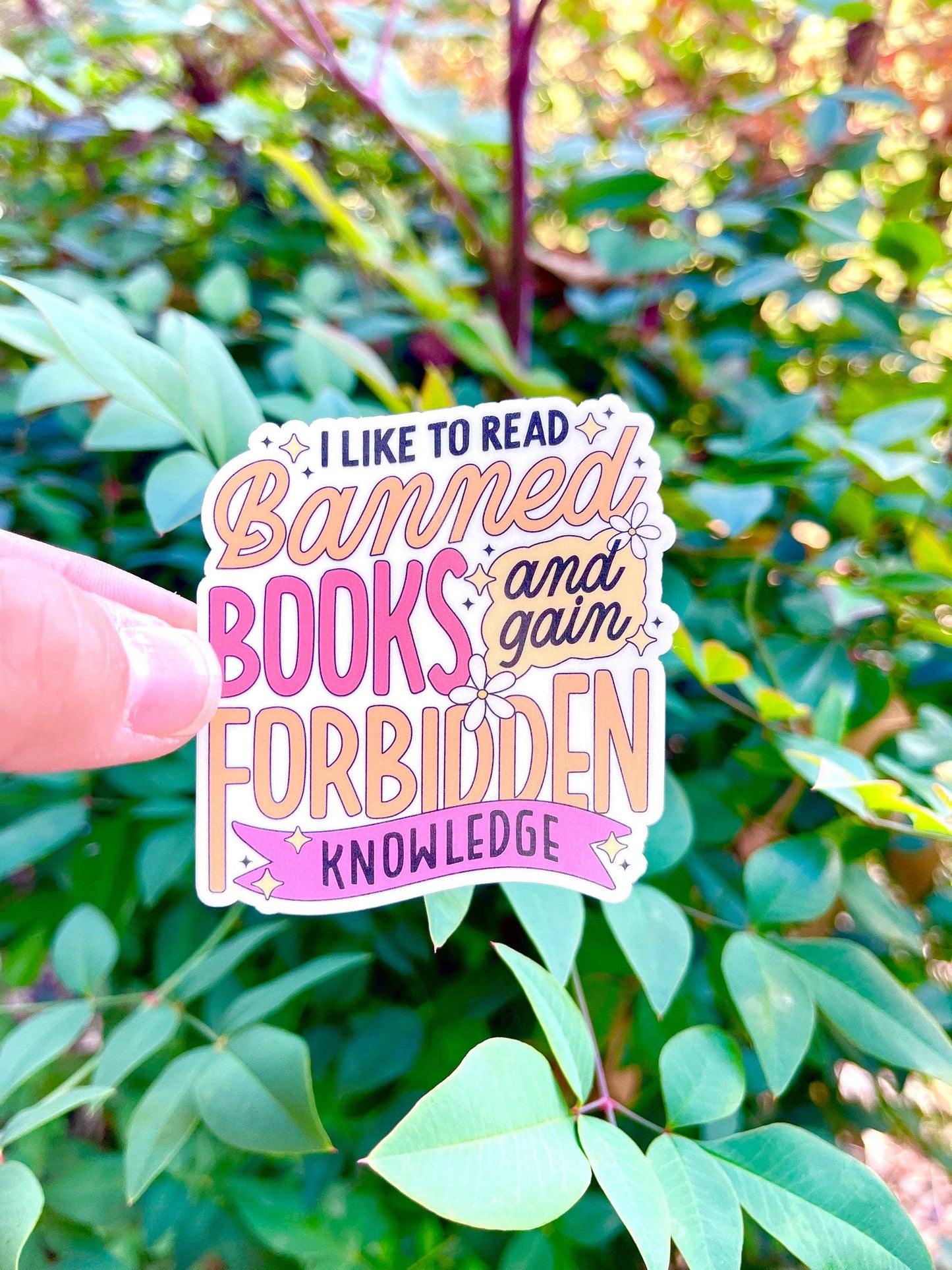 I Like to Read Banned Books Sticker by Big Chair Dreams