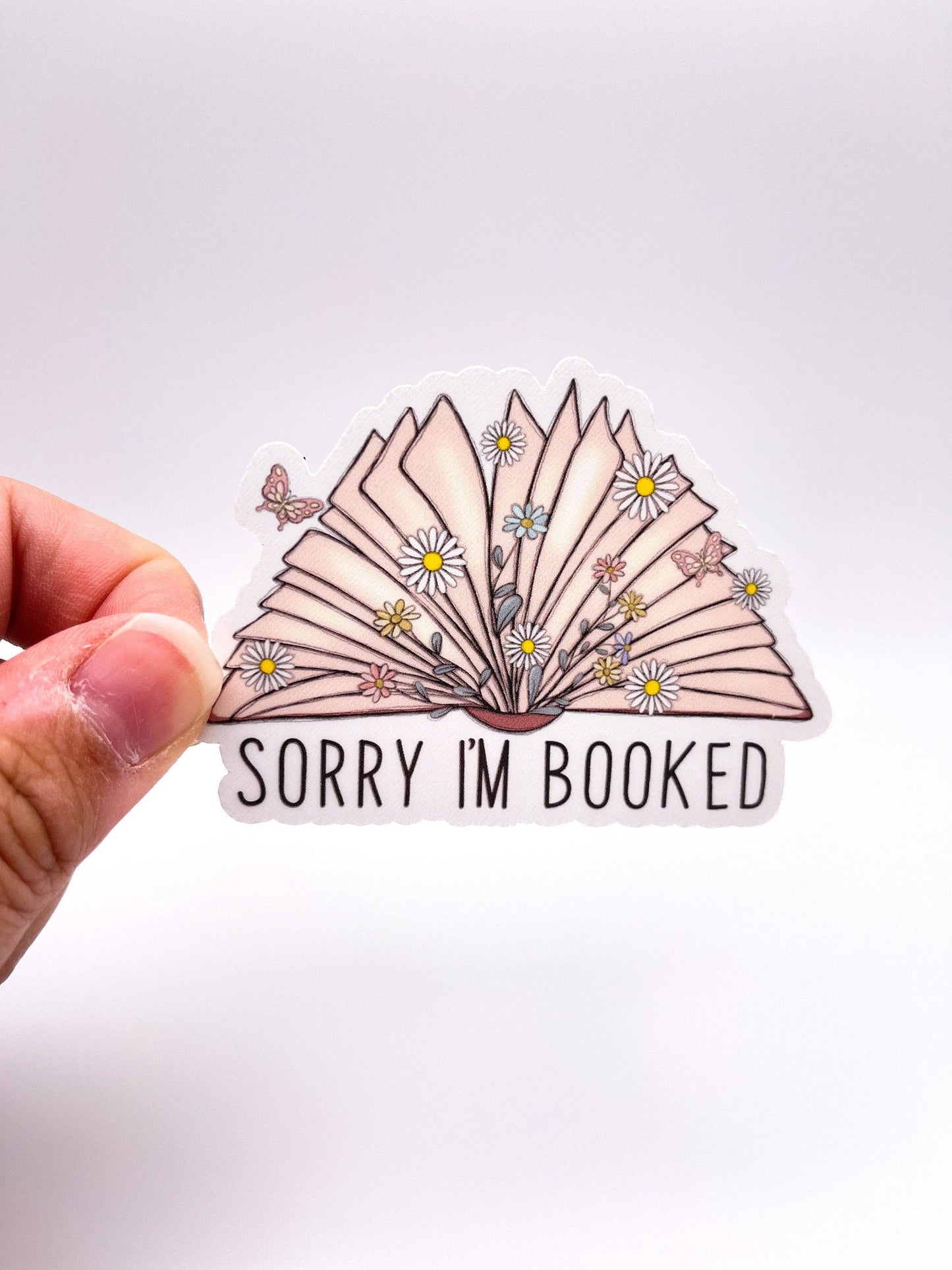 Sorry I'm Booked Sticker by Big Chair Dreams