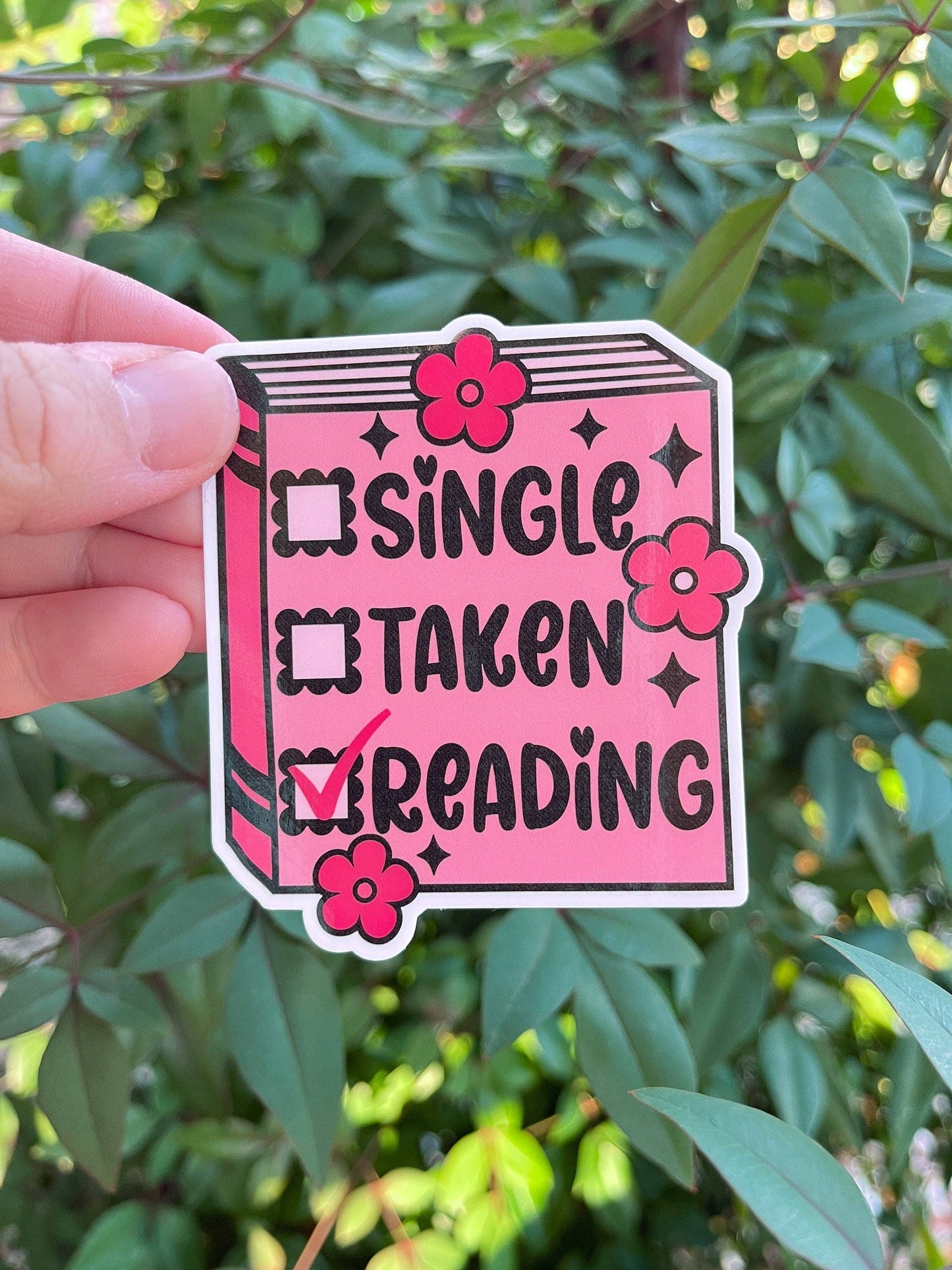 Single Taken Reading Book Sticker by Big Chair Dreams