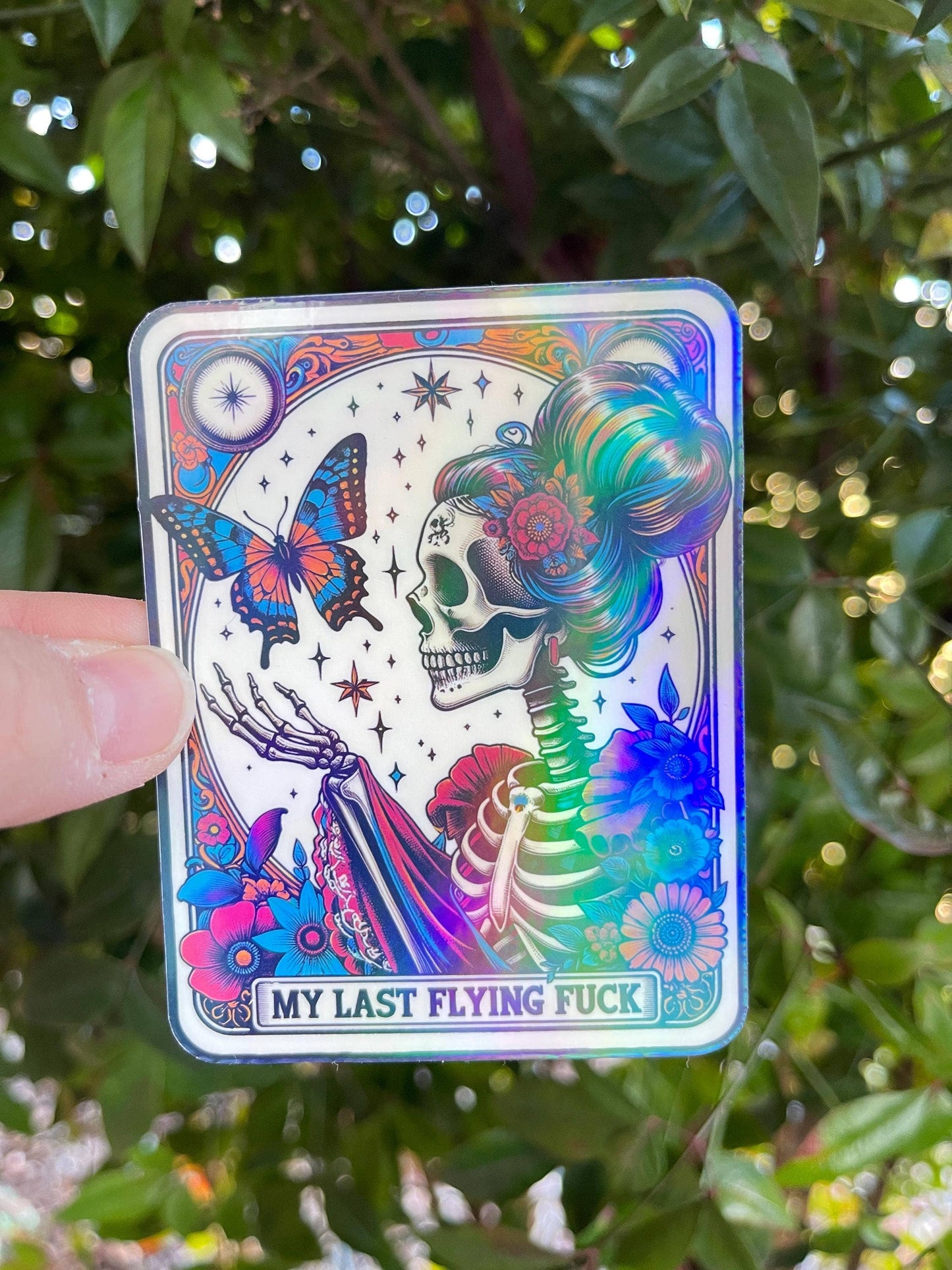 Tarot Card My Last Flying Fuck Sticker by Big Chair Dreams