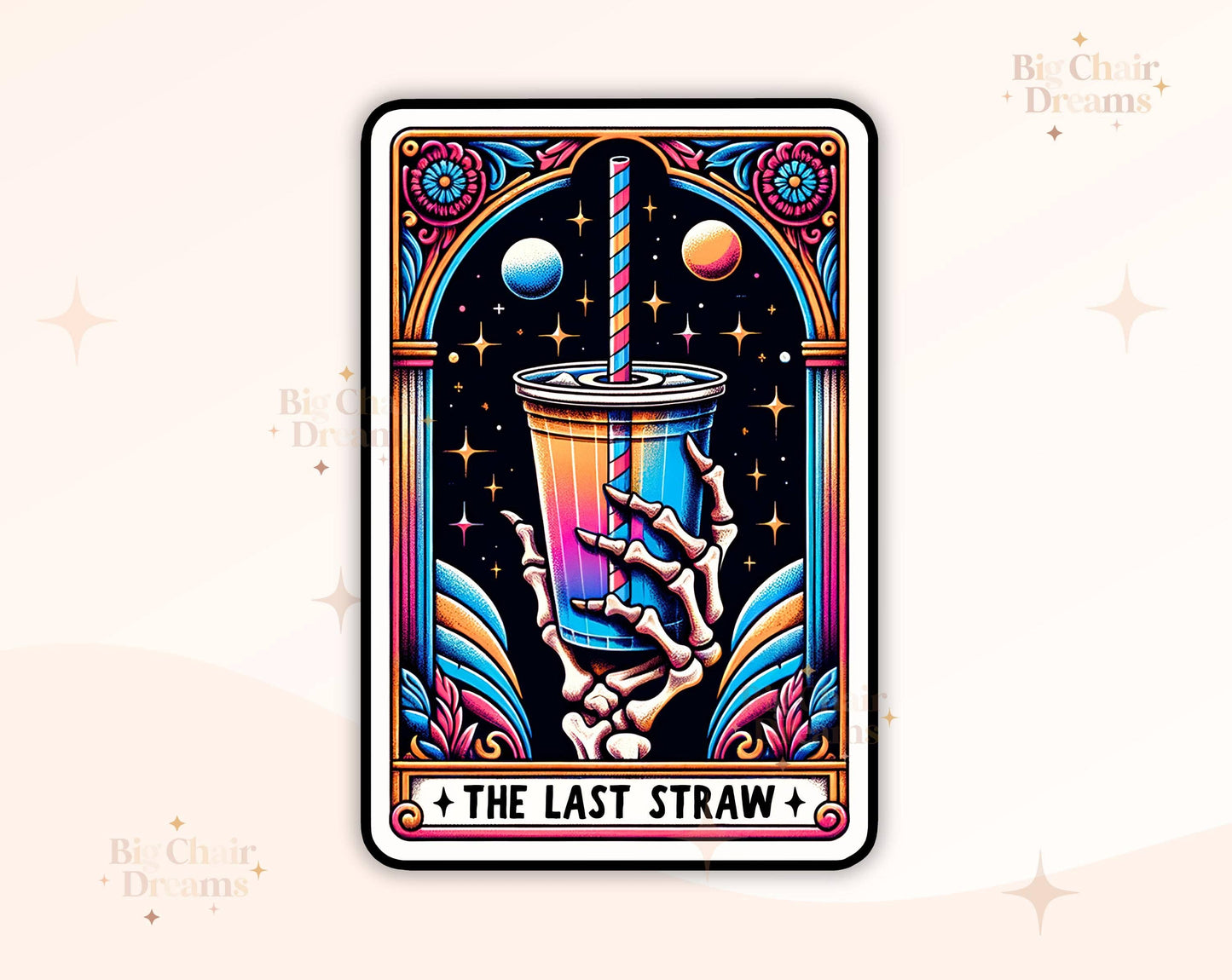 Tarot Card The Last Straw Sticker by Big Chair Dreams