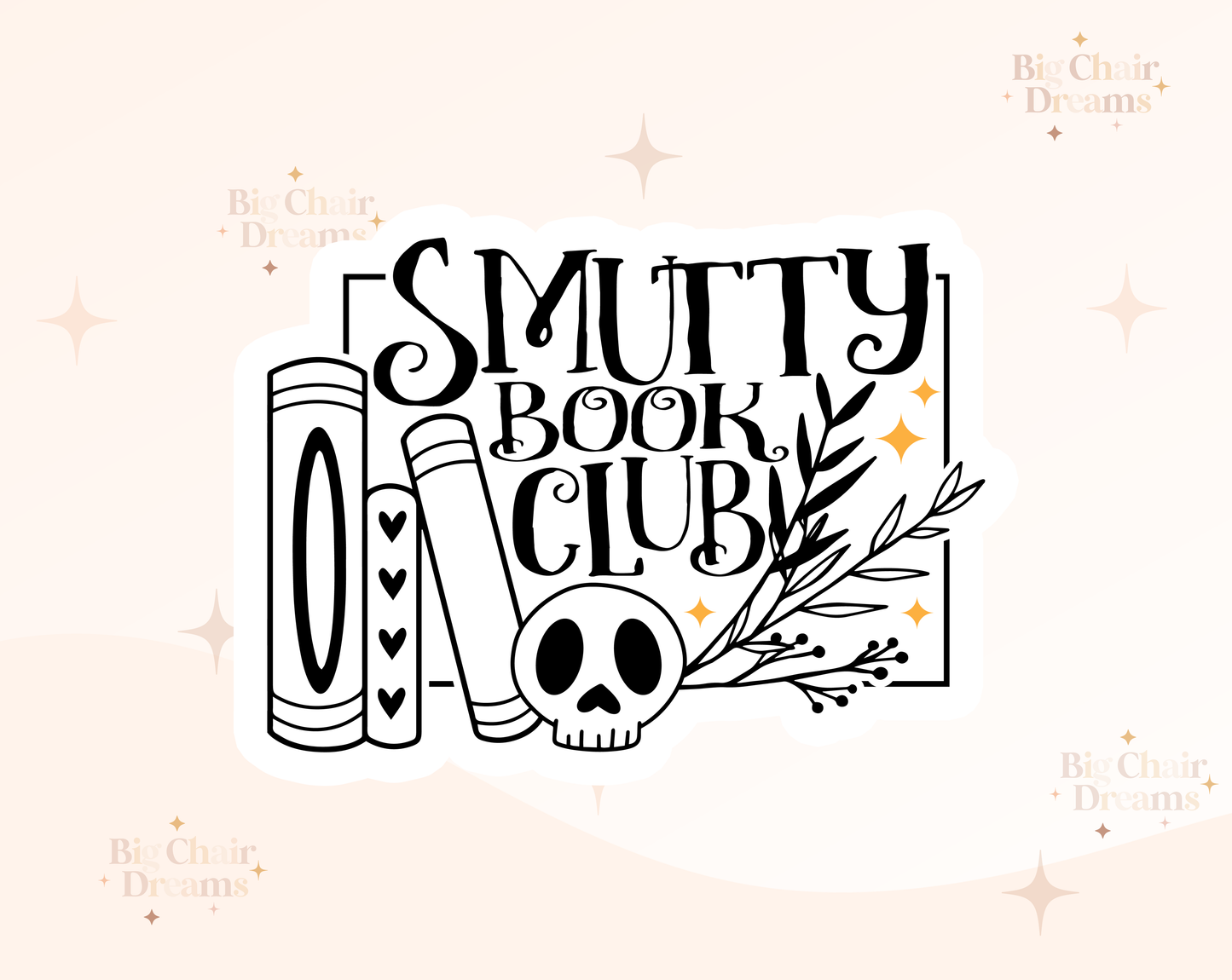 Smutty Book Club Sticker by Big Chair Dreams