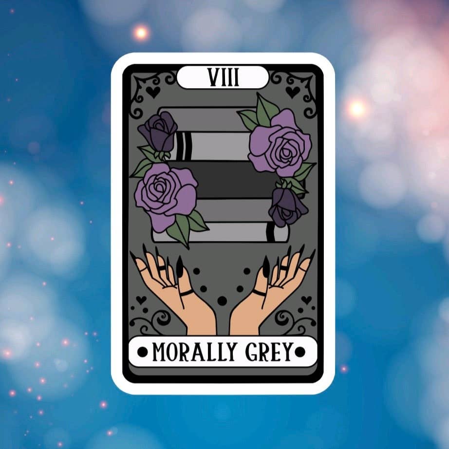 Morally Grey Tarot Card - Vinyl Sticker