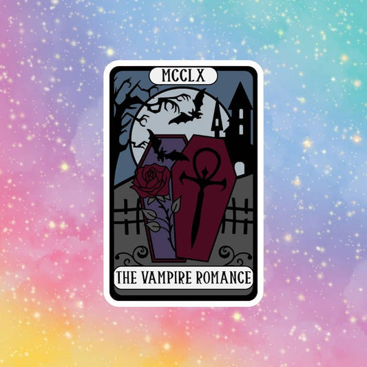 The Vampire Romance Tarot Card - Vinyl Sticker