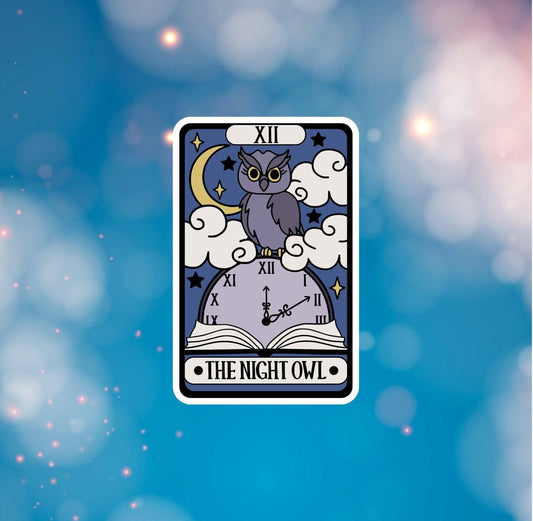 The Night Owl Tarot Card - Vinyl Sticker