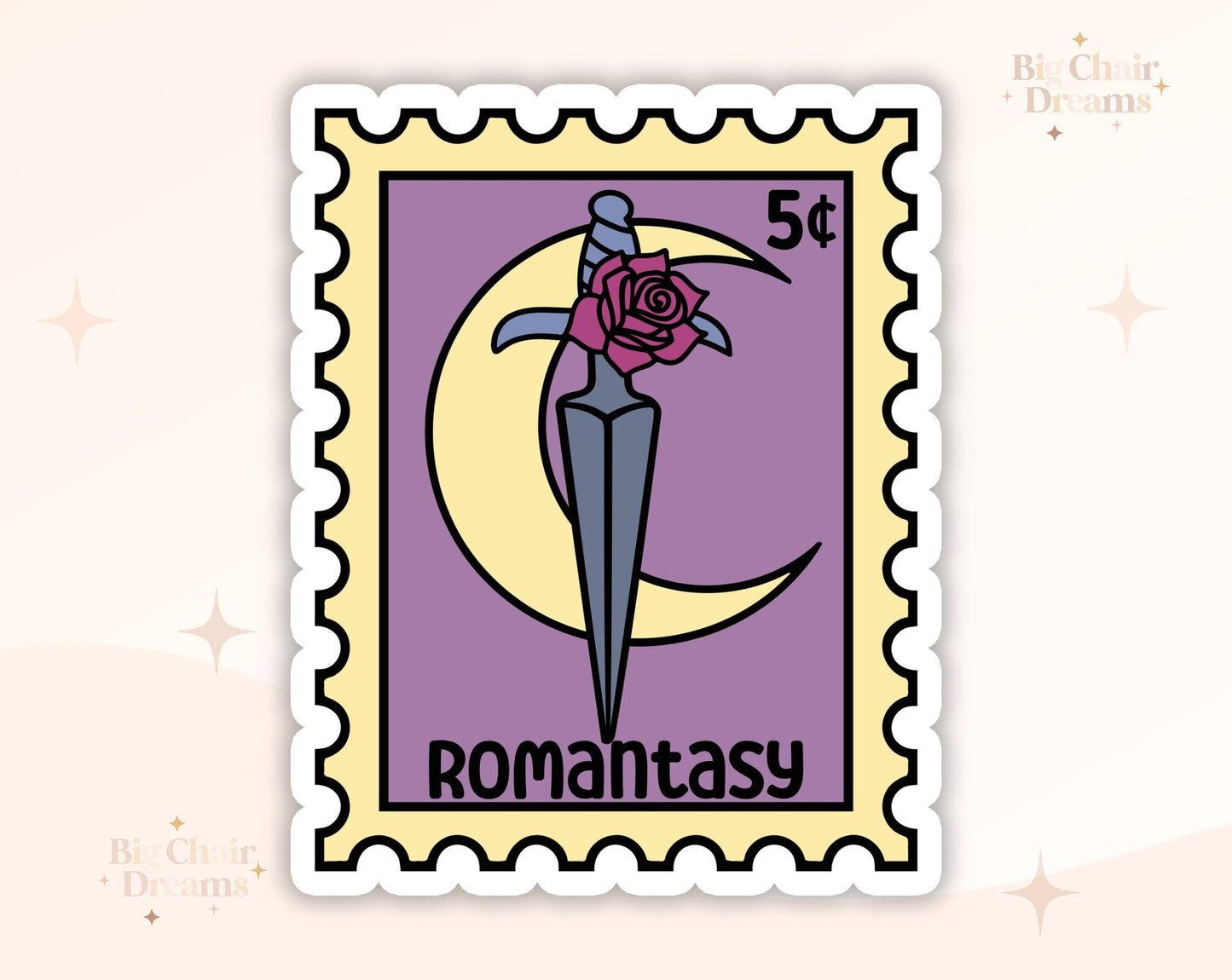Romantasy/Romance Stamp Sticker by Big Chair Dreams